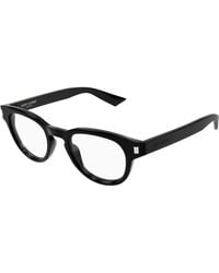 Saint Laurent - Sl 876 Opt 001 Optical Frames Acetate Transparent Round - Lyst