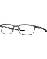 Oakley - Ox3222 Steel Plate 322201 Optical Frames Metal Squared Normal - Lyst