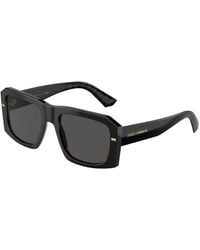 Dolce & Gabbana - Dg4430 501/87 Sunglasses Acetate Squared Normal - Lyst