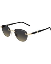 Montblanc - Mb0412S 007 Sunglasses Metal Round - Lyst