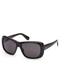 MAX&Co. - Mo0177 01A Sunglasses Injected Smoke Squared Normal - Lyst