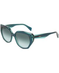 Liu Jo - Lj828S 309 Sunglasses Acetate Petrolium Geometrica Normal - Lyst
