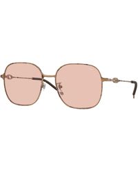 DIESEL - Dl1010D 103084 Sunglasses Metal Squared Normal - Lyst