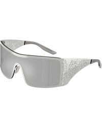 Dolce & Gabbana - Dg2317 05/8V Sunglasses Metal Squared Mirrored - Lyst