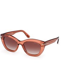 Tom Ford - Ft1285 Linda-02 42F Sunglasses Acetate Butterfly Normal - Lyst