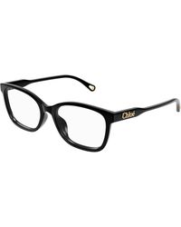 Chloé - Ch0276Oa 001 Optical Frames Acetate Transparent Squared - Lyst