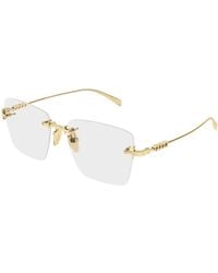 Gucci - Gg1938O 001 Optical Frames Metal Transparent Squared - Lyst