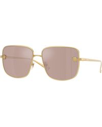Versace - Ve2282 1002/5 Sunglasses Metal Squared Normal - Lyst