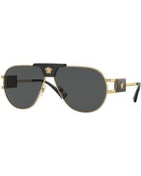 Versace - Ve2252 100287 Sunglasses Steel Pilot Normal - Lyst
