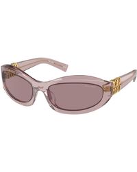 Miu Miu - Mu 14Zs 12W20I Sunglasses Acetate Geometric Normal - Lyst