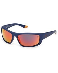 Timberland - Tb00081 91D Sunglasses Injected Smoke Squared Polarized - Lyst