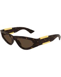 Bottega Veneta - Bv1407S 002 Sunglasses Bio-Injected Cat Eye - Lyst