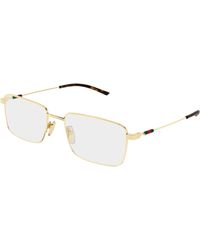 Gucci - Gg2098O 002 Optical Frames Metal Transparent Squared - Lyst