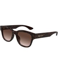 McQueen - Am0528Sa 002 Sunglasses Acetate Squared - Lyst