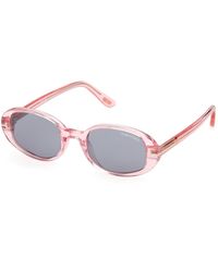 Tom Ford - Ft1364 Iggy 72A Sunglasses Acetate Smoke Round Normal - Lyst