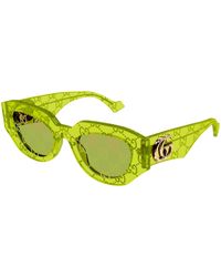 Gucci - Gg1421S 007 Sunglasses Acetate Geometric - Lyst