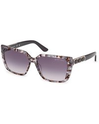 Guess - Gm00035 20B Sunglasses Acetate Smoke Squared Normal - Lyst