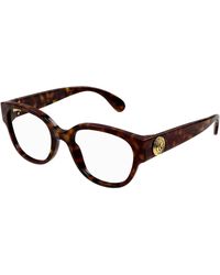 Gucci - Gg1411O 005 Optical Frames Acetate Transparent Round - Lyst