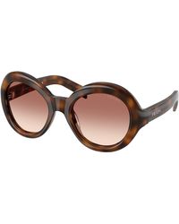 Prada - Pr D08Su 20D70X Sunglasses Acetate Round Normal Nuanced - Lyst