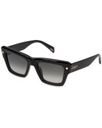 Police - Splp48 New Dawn 2 700 Sunglasses Acetate Smoke Squared Normal Shaded - Lyst