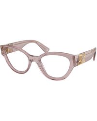 Miu Miu - Mu 01Vv 12W1O1 Optical Frames Acetate Transparent Pantos Normal - Lyst