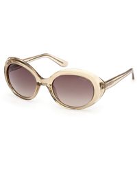 Guess - Gu00287 59F Sunglasses Injected Round Normal - Lyst