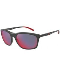 Emporio Armani - Ea4179 54376Q Sunglasses Plastic Squared Normal Mirrored - Lyst