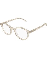 Saint Laurent - Sl M163 004 Optical Frames Acetate Transparent Round - Lyst