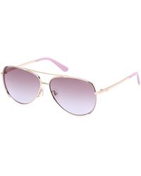 Guess - Gu00193 59F Sunglasses Metal Pilot Normal - Lyst