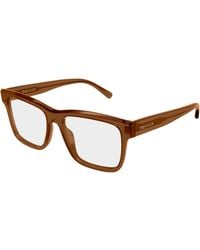 McQueen - Am0582O 004 Optical Frames Acetate Transparent Squared - Lyst