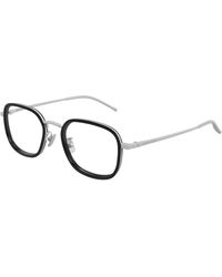 Bottega Veneta - Bv1427Oa 001 Optical Frames Titanium Transparent Squared - Lyst