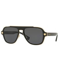 Versace - Ve2199 100281 Sunglasses Metal Geometric Polarized - Lyst