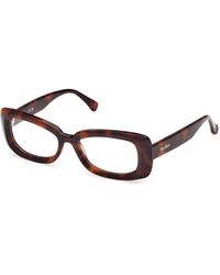 Max Mara - Mm5233 052 Optical Frames Acetate Squared Normal - Lyst