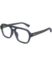 Bottega Veneta - Bv1336Oa 003 Optical Frames Acetate Transparent Pilot - Lyst