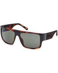 Guess - Gu00165 52N Sunglasses Injected Squared Normal - Lyst