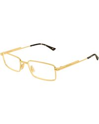 Bottega Veneta - Bv1467O 003 Optical Frames Metal Transparent Squared - Lyst