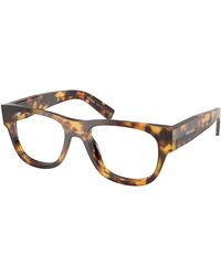 Prada - Pr D08Vu 14L1O1 Optical Frames Acetate Transparent Squared Normal - Lyst