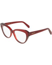 Ferragamo - Sf3046 618 Optical Frames Acetate Cat Eye Normal - Lyst