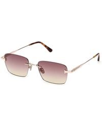 Tom Ford - Ft1354 Jake-02 28Z Sunglasses Metal Bordeaux Squared Normal - Lyst