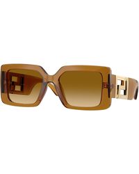 Versace - Ve4505U 53422L Sunglasses Injected Squared Normal Nuanced - Lyst