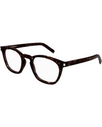 Saint Laurent - Sl M112 005 Optical Frames Acetate Transparent Round - Lyst