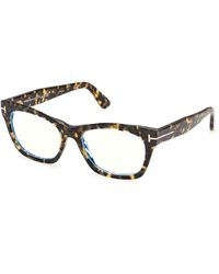 Tom Ford - Ft6173-B 55 Optical Frames Acetate Squared Normal - Lyst