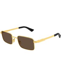 Bottega Veneta - Bv1469S 005 Sunglasses Metal Squared - Lyst