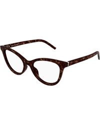 Saint Laurent - Sl M164 002 Optical Frames Acetate Transparent Cat Eye Antiriflesso - Lyst
