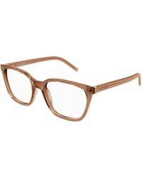 Saint Laurent - Sl M129 006 Optical Frames Acetate Transparent Squared - Lyst