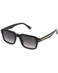 Police - Spln36E Champ 10 700J Sunglasses Acetate Smoke Squared Normal Nuanced - Lyst