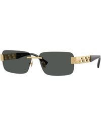 Versace - Ve2298 100287 Sunglasses Metal Squared Normal - Lyst