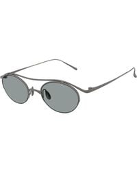 Giorgio Armani - Ar6172T 3356/1 Sunglasses Titanium Round Normal - Lyst
