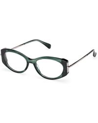 Max Mara - Mm5204 098 Optical Frames Acetate Round Normal - Lyst