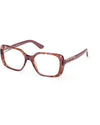 Guess - Gm50054 83 Optical Frames Acetate Squared Normal - Lyst